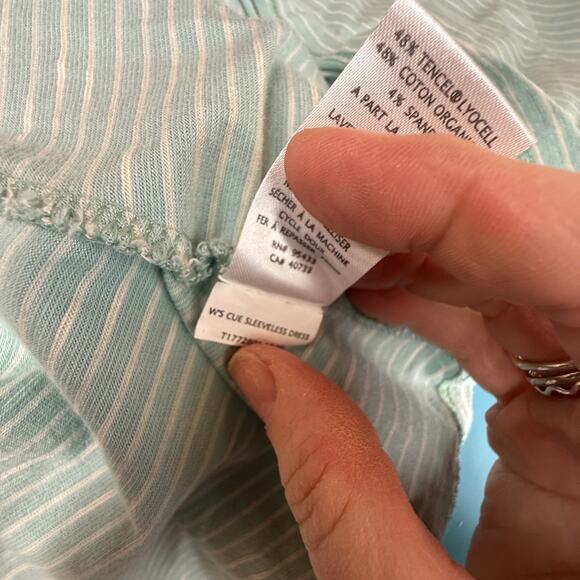 Toad&Co Women's Blue Striped Cue Wrap Dress Size Medium - Picture 6 of 8